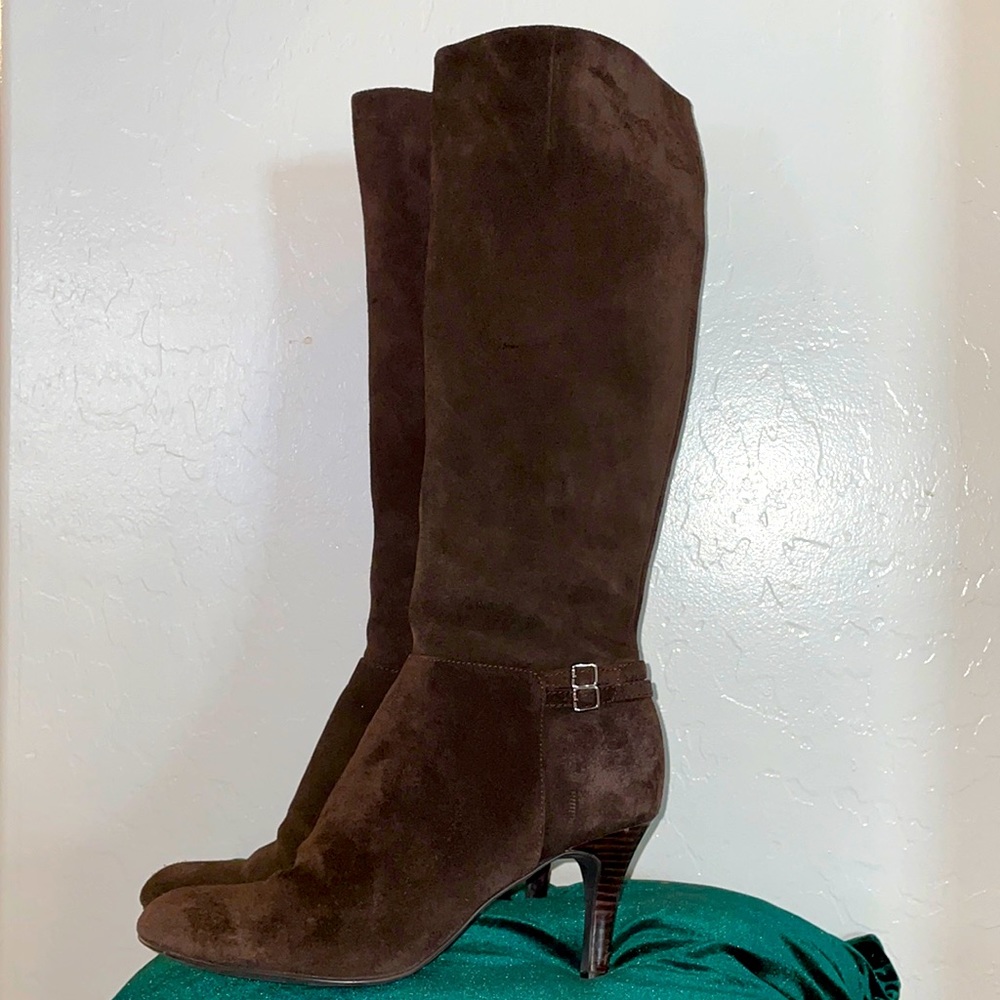 Calvin Klein brown suede boots size 8